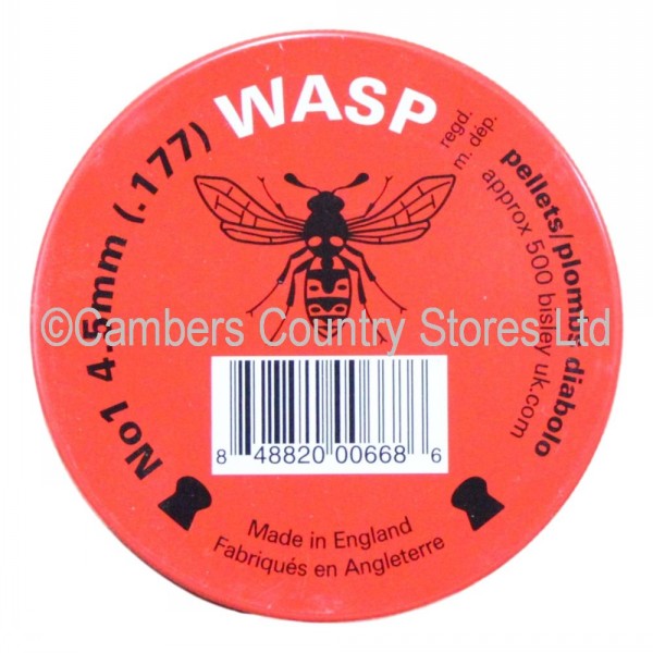 Wasp Air Rifle Pellets No.1 Red .177 x 500 Cambers Country Store